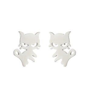 5/$20 Cat Mini Stainless Steel Stud Earrings Fur Mom